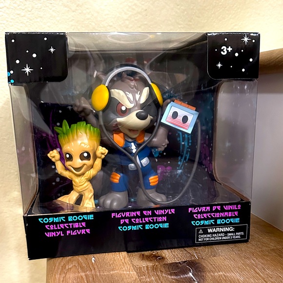 Disney Exclusive Wonder Ground Guardians Cosmic Boogie Rocket Groot Vinyl Figure - Picture 1 of 8